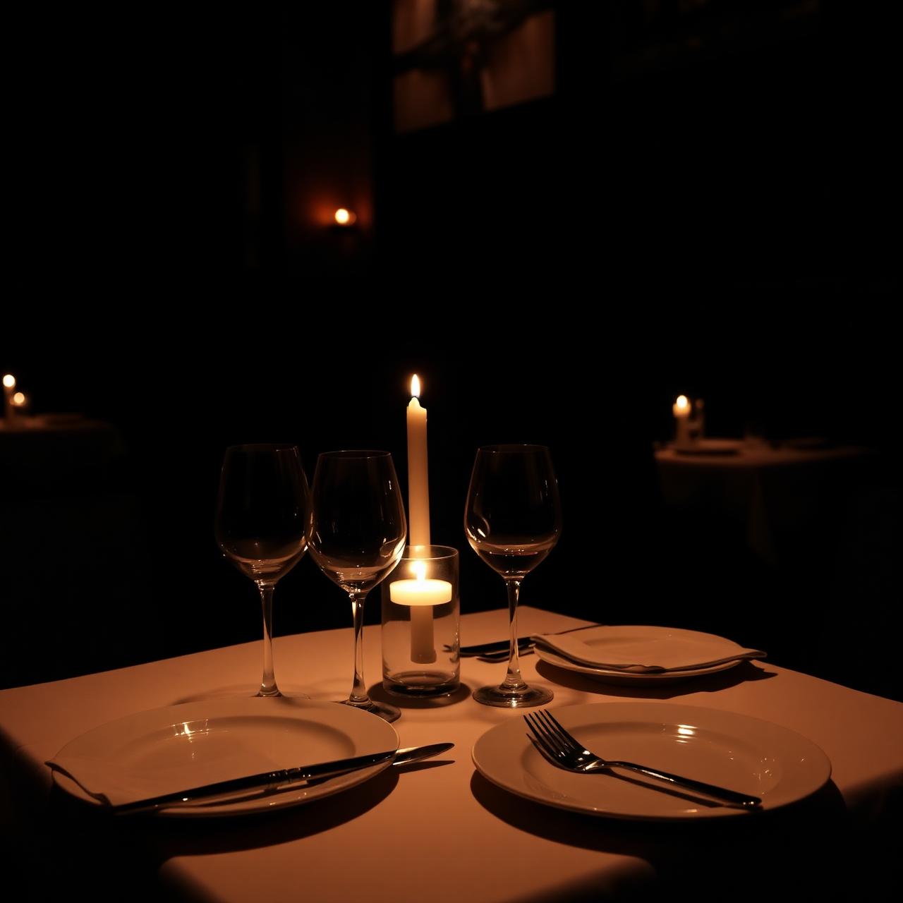 Candlelit table